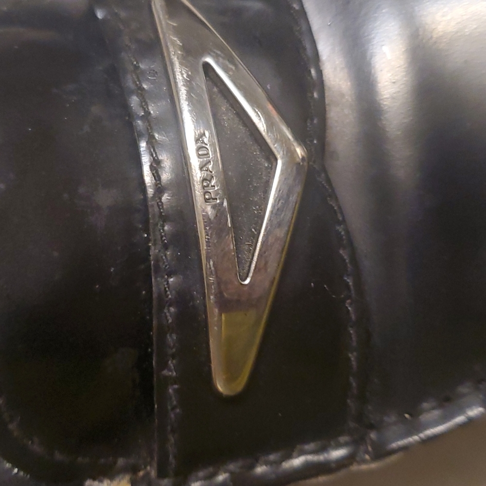 Authentic black leather Prada flats loafers size 36 us 6 - Picture 4 of 12